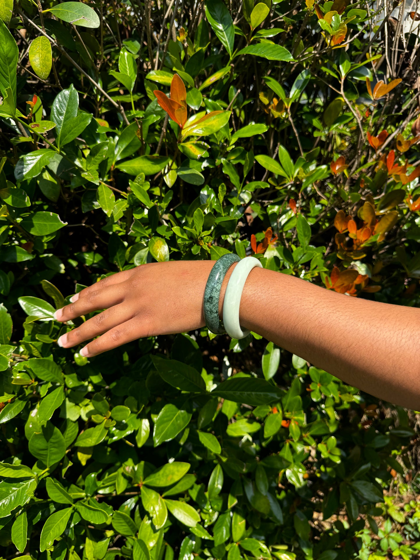 Green Stone Bangles